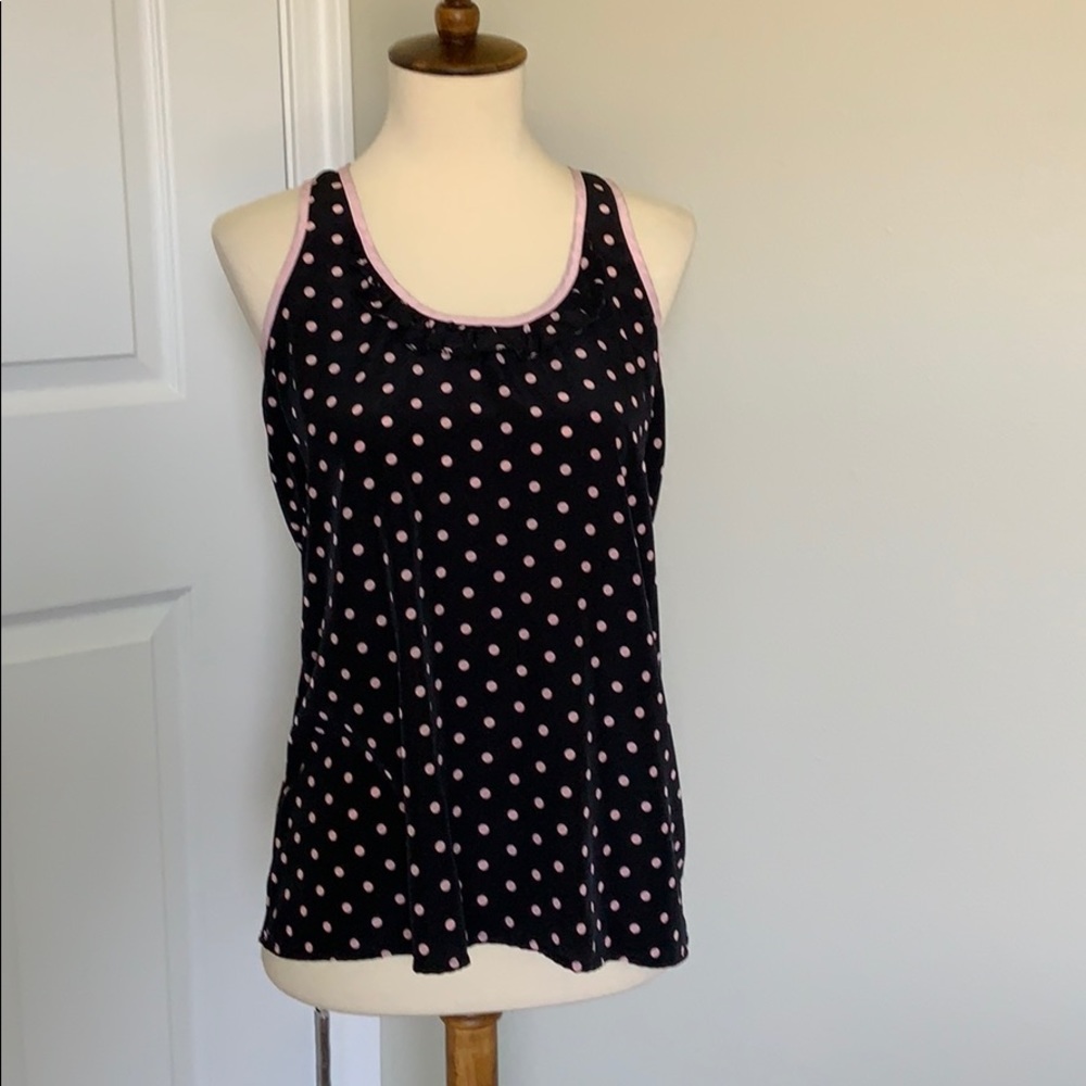 Candies sleeveless blouse polka dot sz S